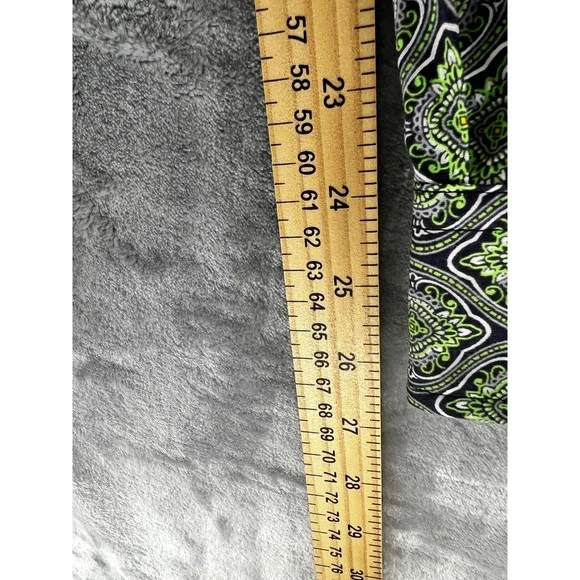 Cinch Mens Long Sleeve Button Down Shirt Green Paisley Print Size L - Picture 5 of 7